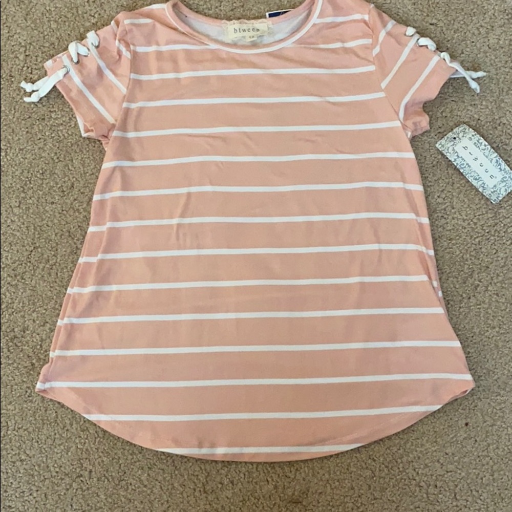 Peach Striped Tee